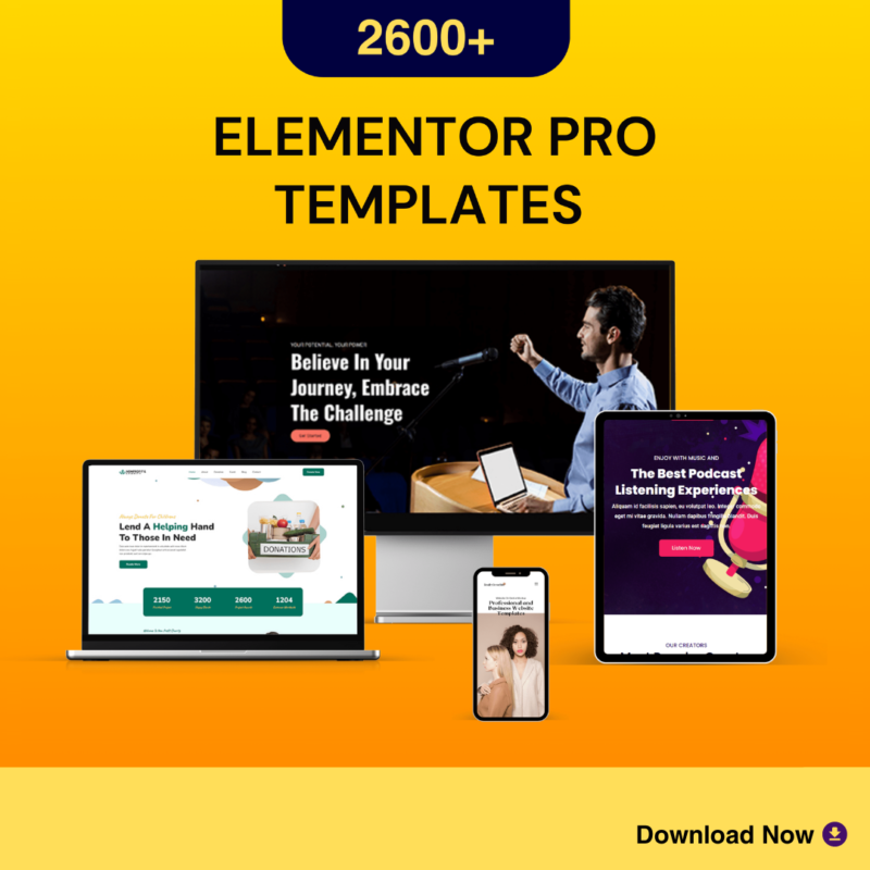 2700+ Elementor Pro Templates for Wordpress